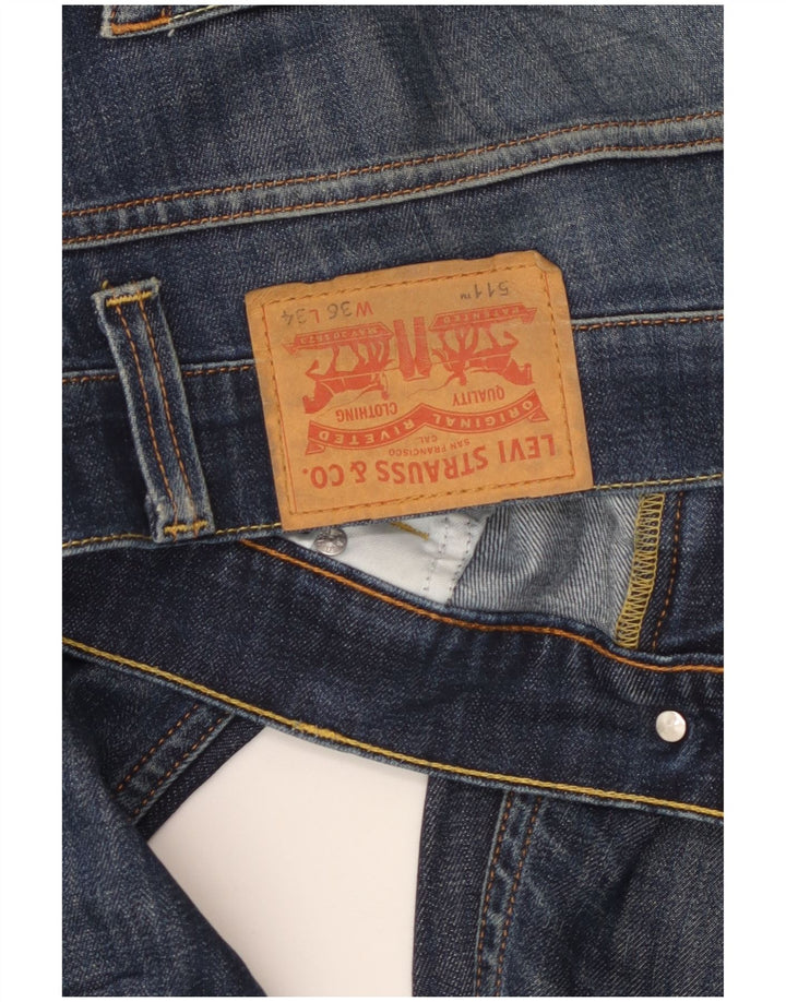 Levi's Herre 511 Slim Jeans W36 L34 Blå Bomuld