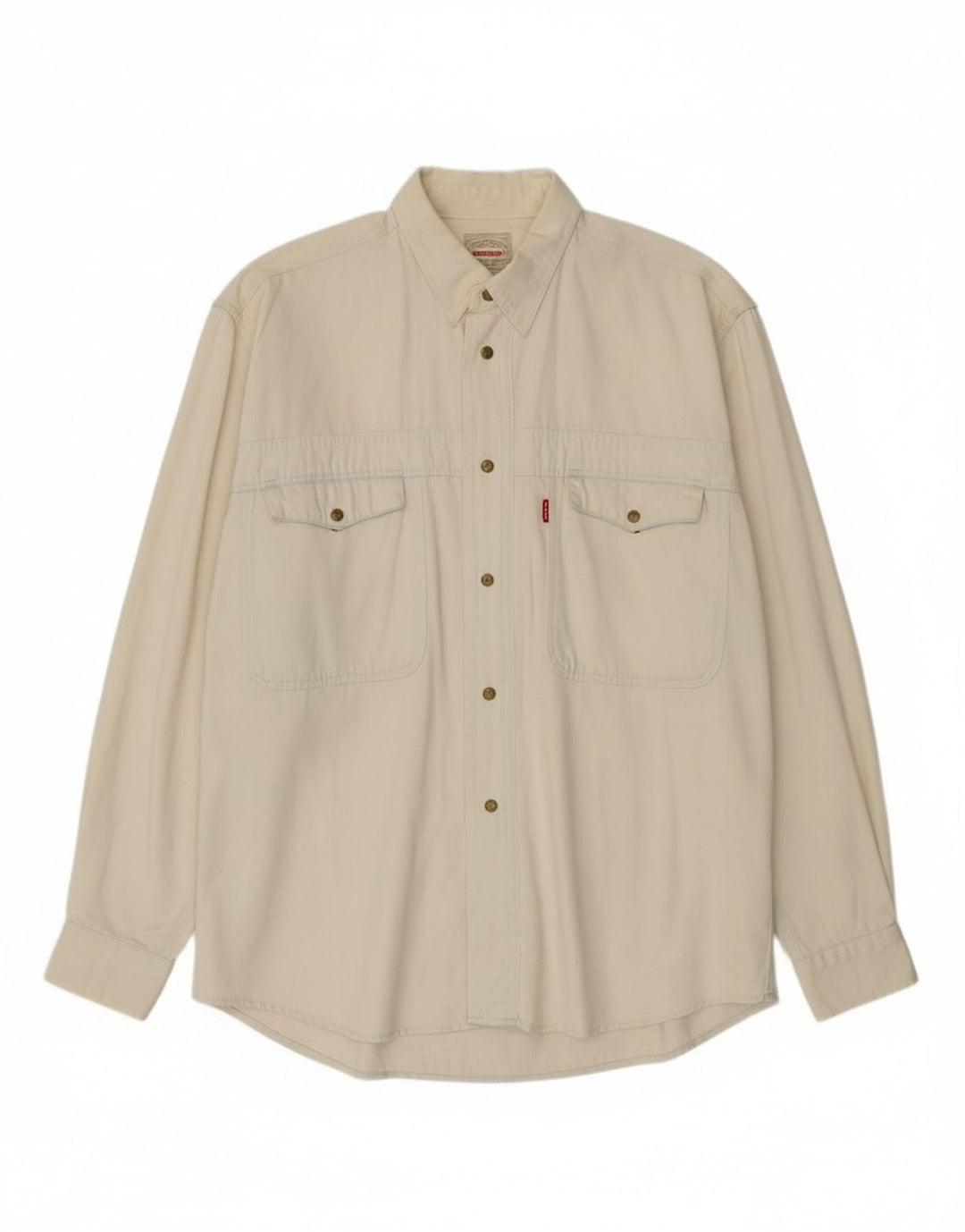 Carrera denimskjorte til mænd, lille råhvid