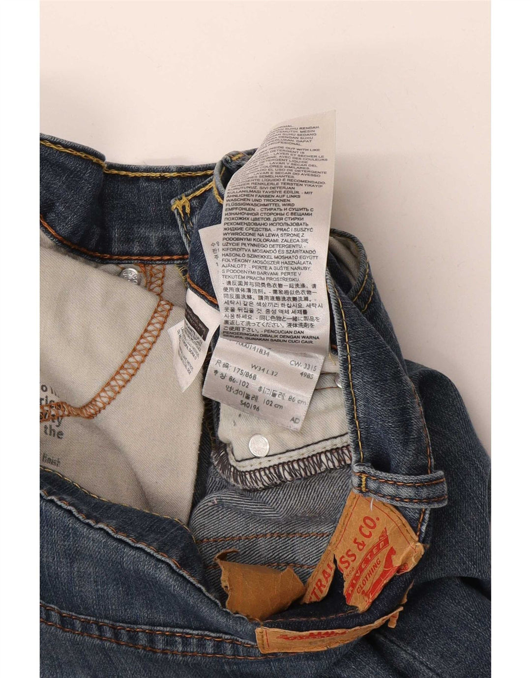 Levi's Herre 514 Straight Jeans W34 L32 Blå Bomuld