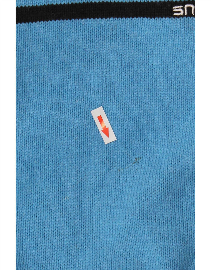 TCM Herre Zip Neck Jumper Sweater Large Blue Colourblock Akryl