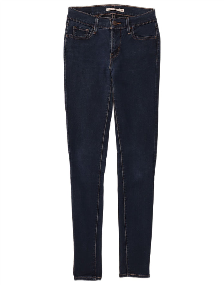 LEVI'S Dame 710 Super Skinny Jeans W26 L30 Marineblå polyester
