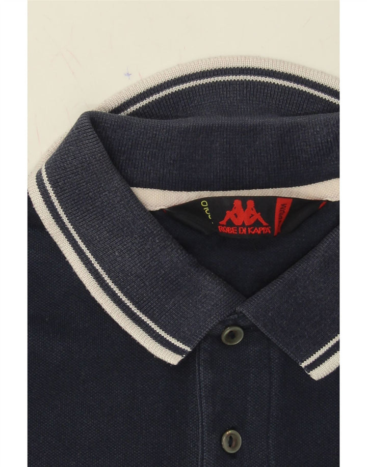 KAPPA Mens Polo Shirt Medium Blue Cotton Vintage Kappa and Second-Hand Kappa from Messina Hembry 