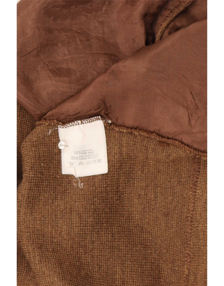 Alan Scoott Herrestrikket vest IT 48 Lille brun uld