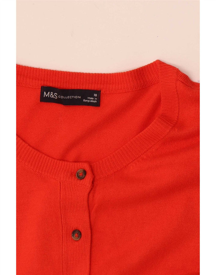 Marks & Spencer dame cardigan sweater UK 18 XL Orange