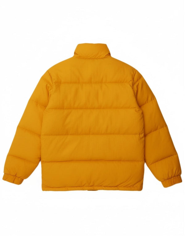 Vintage polstret herrejakke UK 40 Stor gul polyester