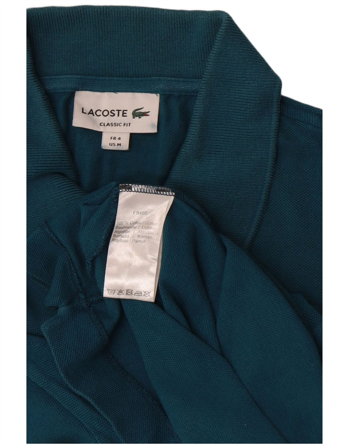 Lacoste herre klassisk pasform poloshirt størrelse 4 Medium blå bomuld