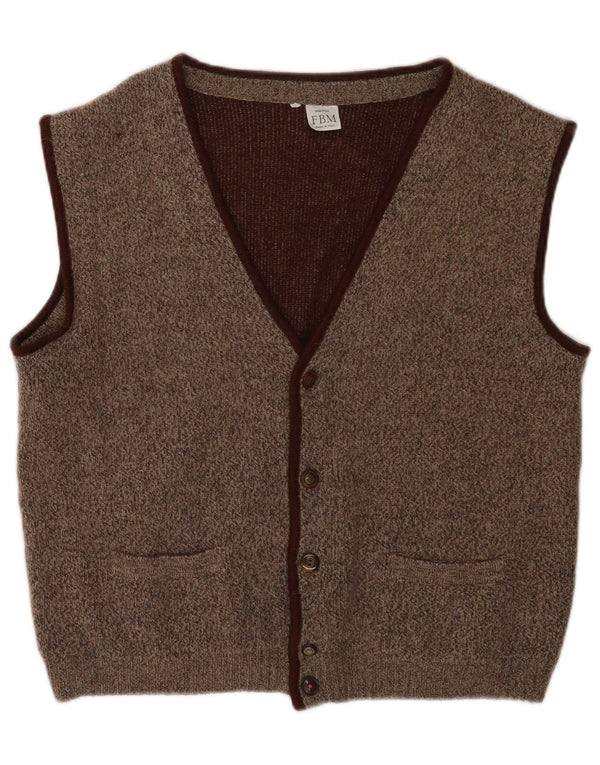 Vintage strikvest til mænd IT 50 Medium Brown Flecked Classic