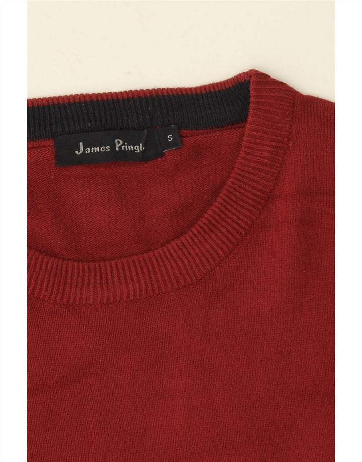 JAMES PRINGLE Herre trøje med rund hals, lille rød akryl