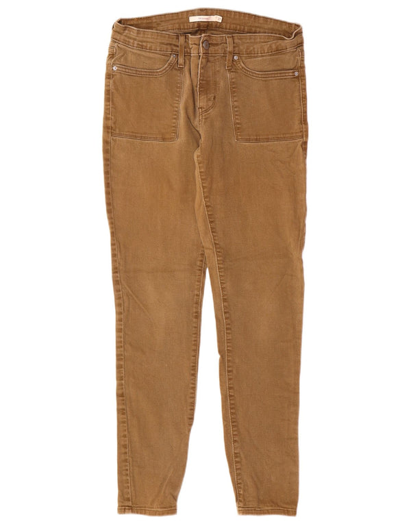 LEVI'S Dame 711 Skinny Jeans W27 L28 Beige Bomuld