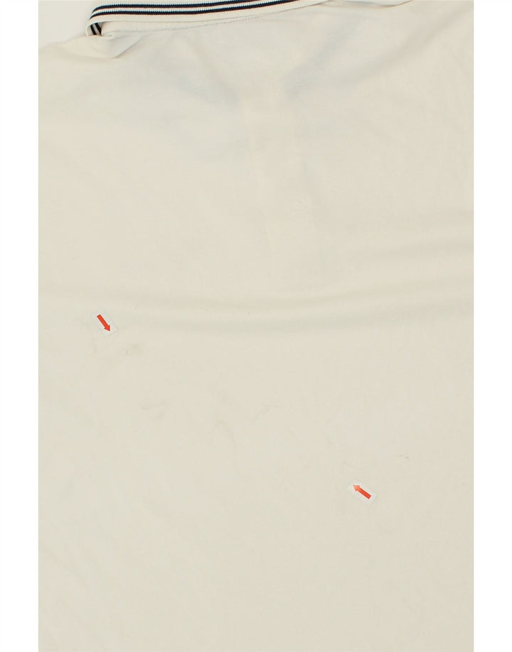 CHAMPION Mens Polo Shirt Medium Off White Cotton Vintage Champion and Second-Hand Champion from Messina Hembry 