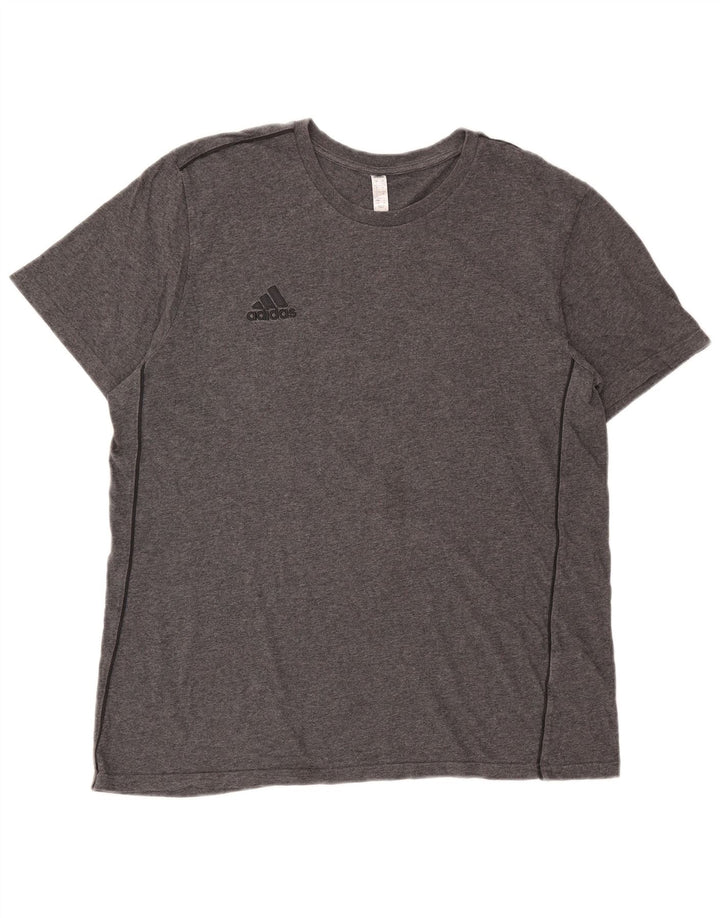 Adidas Herre T-Shirt Top Stor Grå Bomuld