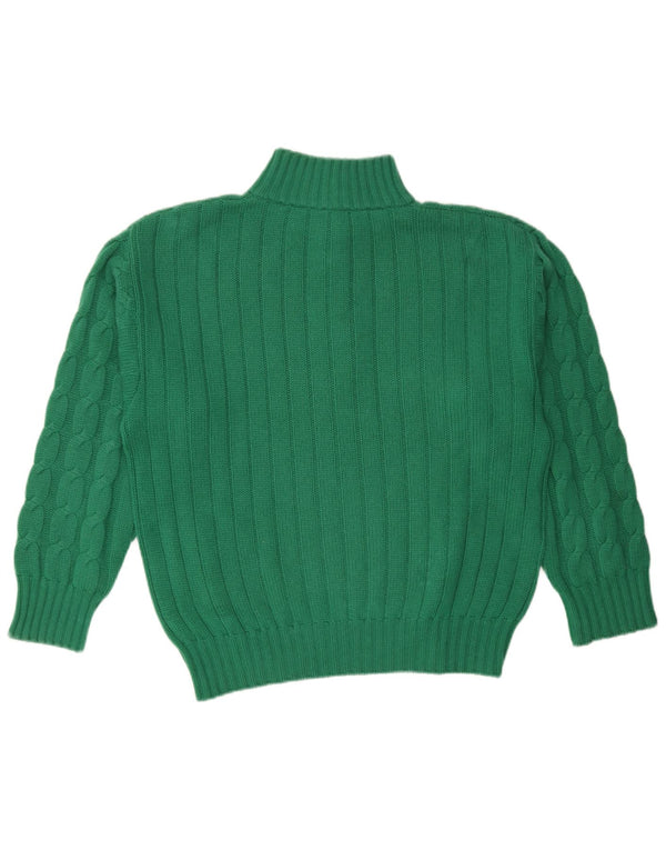 Malo Herre Button Neck Jumper Sweater XL Grøn Cashmere