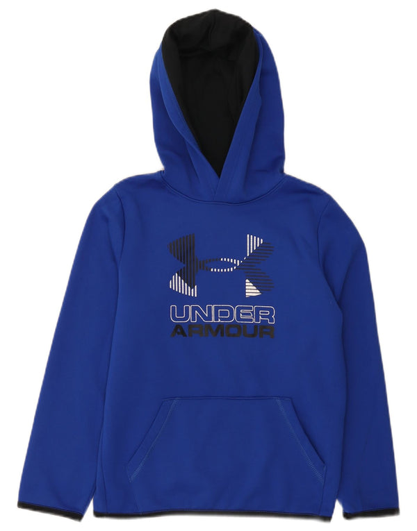 Under Armour Boys Cold Gear Grafisk hættetrøje 9-10 år Medium Blue