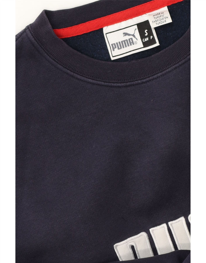 Puma Herre Grafisk Sweatshirt Jumper Lille Marineblå