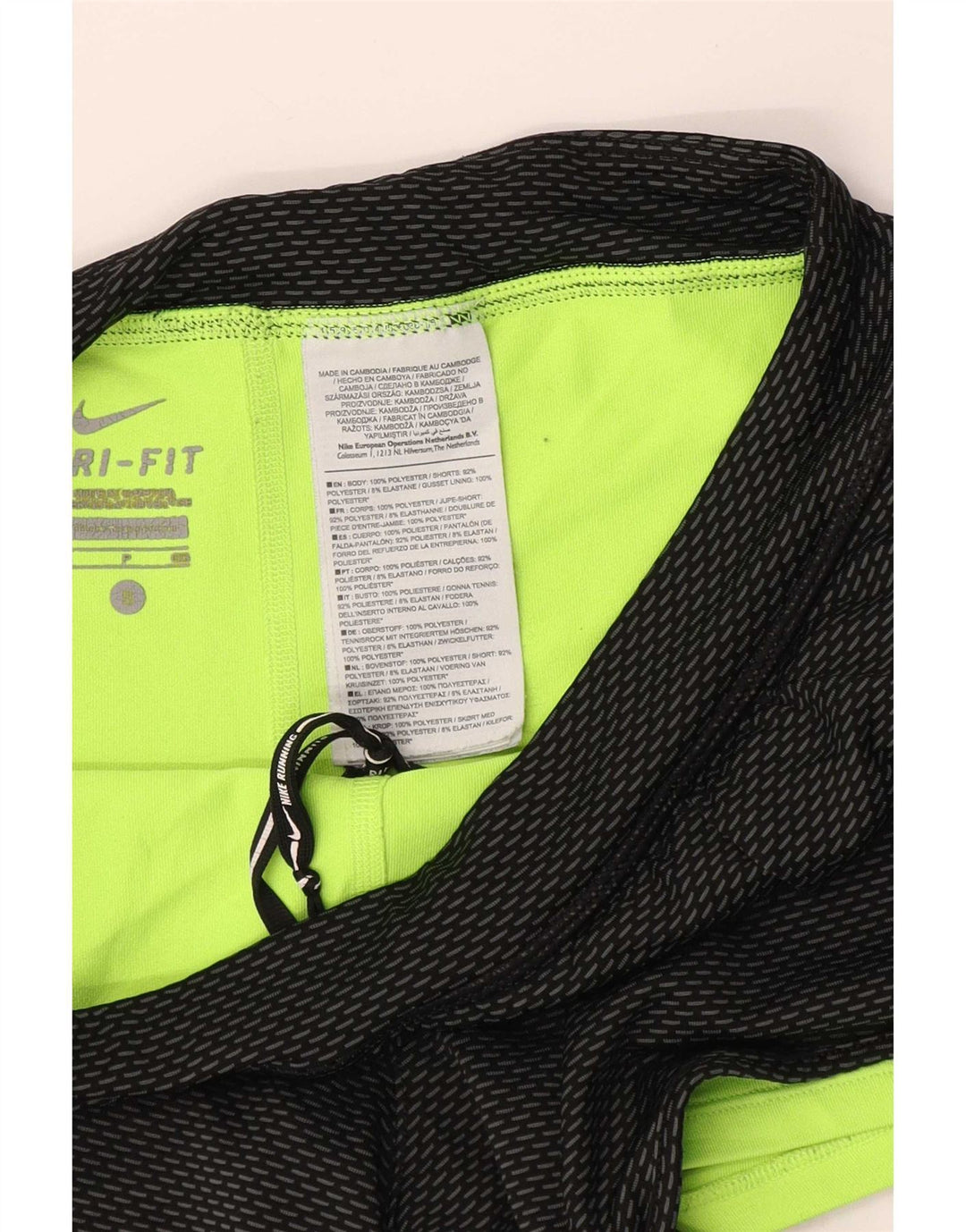 Nike Dame Dri Fit Sport Shorts UK 8 Small Black Polyester