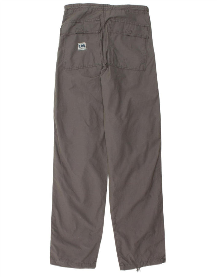 LEE Mens Straight Chino Trousers W28 L34 Grey Cotton