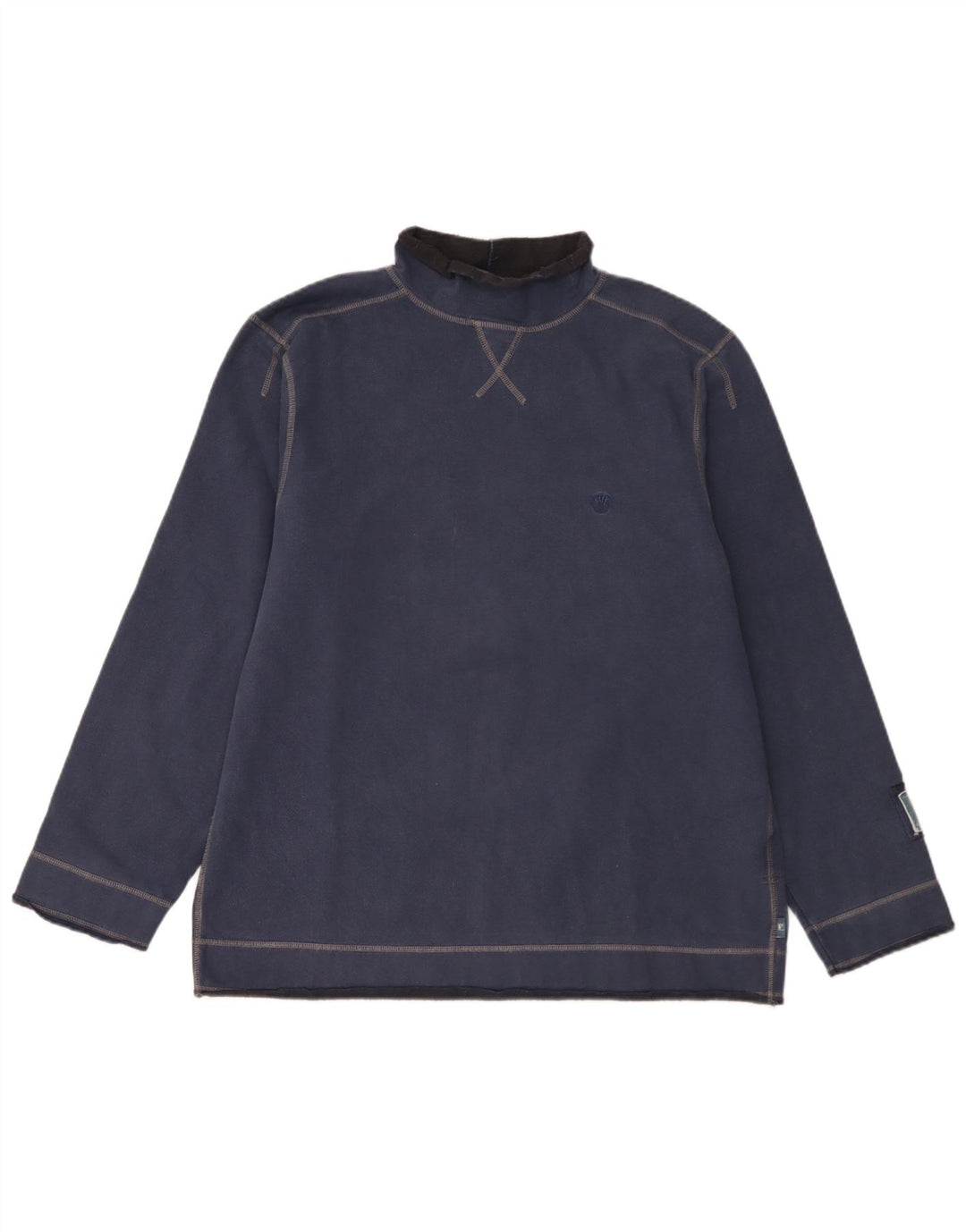 Fat Face Herre Top Langærmet Medium Navy Blue Bomuld