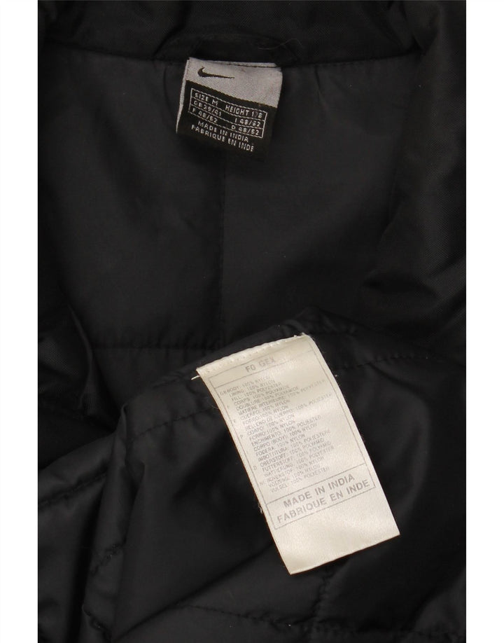 NIKE grafisk polstret jakke til mænd UK 39/41 medium sort nylon