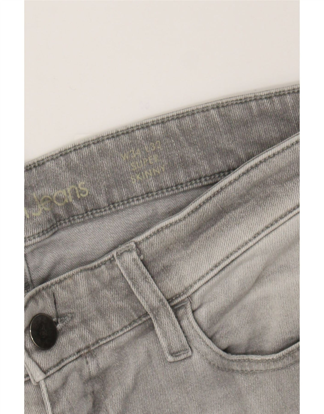 CALVIN KLEIN Mens Denim Shorts W34 Large Grey Vintage Calvin Klein and Second-Hand Calvin Klein from Messina Hembry 