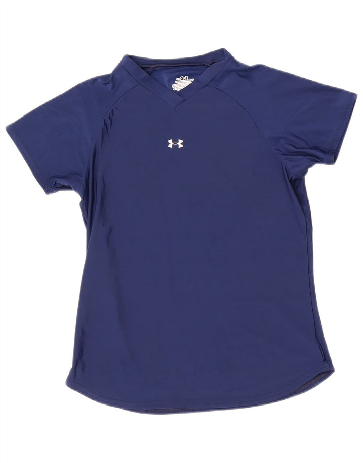 Under Armour T-shirt top til kvinder, lille marineblå polyester