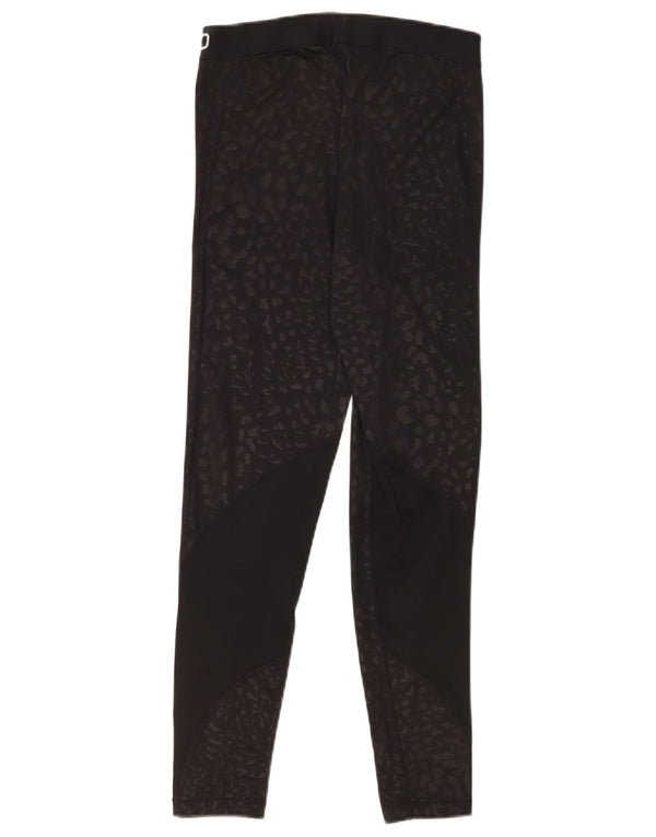 Nike Womens Dri Fit Graphic Leggings UK 12 Medium Black Animal Print