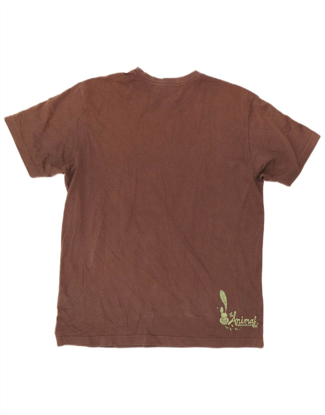 Animal Herre Grafisk T-Shirt Top Stor Brun Bomuld