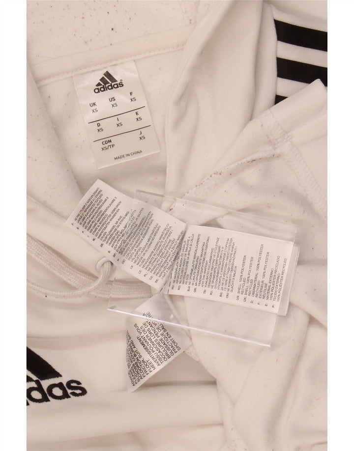 ADIDAS Mens Hoodie Jumper XS White Colourblock Polyester