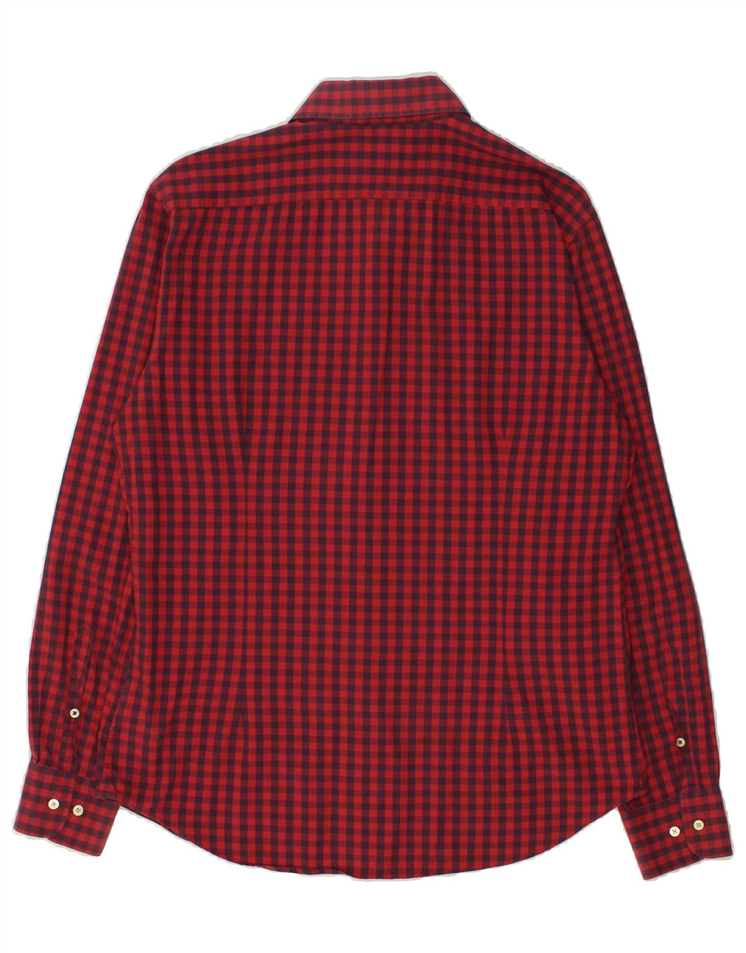 HENRY COTTONS Mens Shirt Size 41 Medium Red Gingham Cotton | Vintage Henry Cottons | Thrift | Second-Hand Henry Cottons | Used Clothing | Messina Hembry 