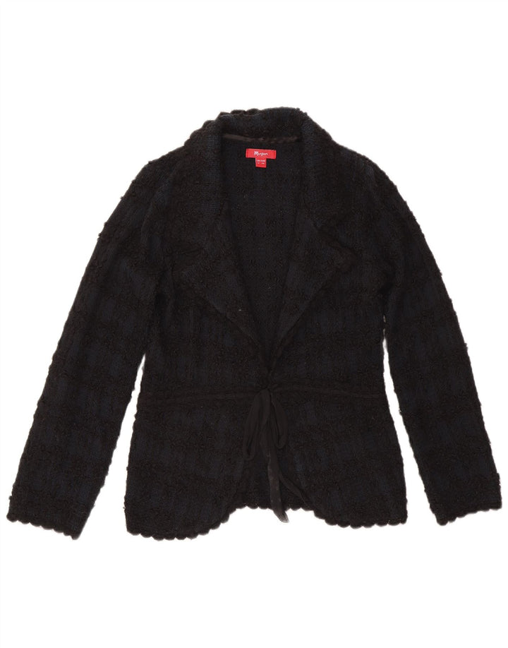 MONSOON Womens Front Tie Cardigan Sweater UK 12 Medium  Navy Blue Cotton