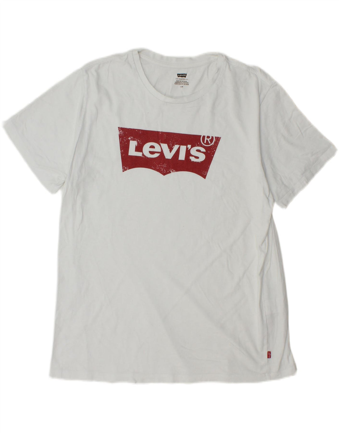Levi's Herre grafisk T-shirt Top Stor hvid bomuld