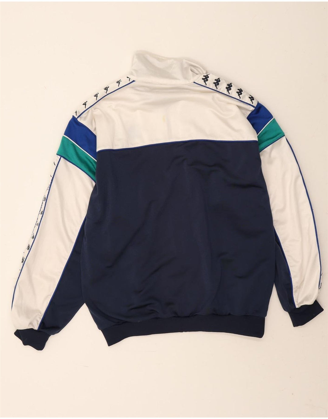 Kappa Herre grafisk træningsdragt Topjakke Stor marineblå farveblok