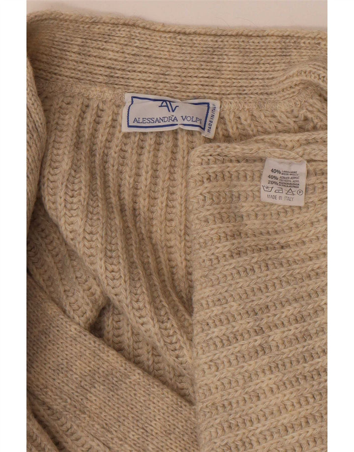 Vintage herre cardigan sweater XL beige uld