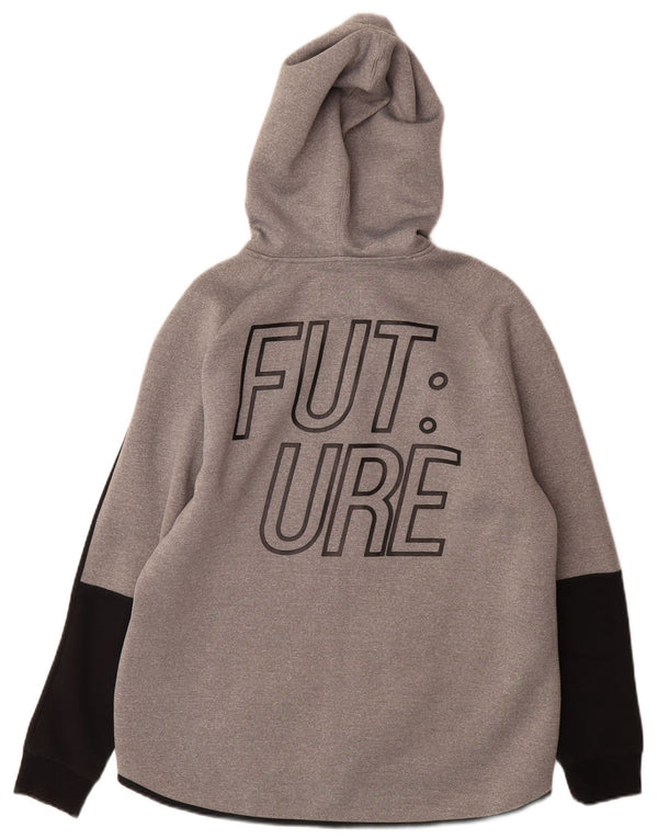 Zara drenge grafisk hættetrøje med lynlås 13-14 år grå camouflage polyester