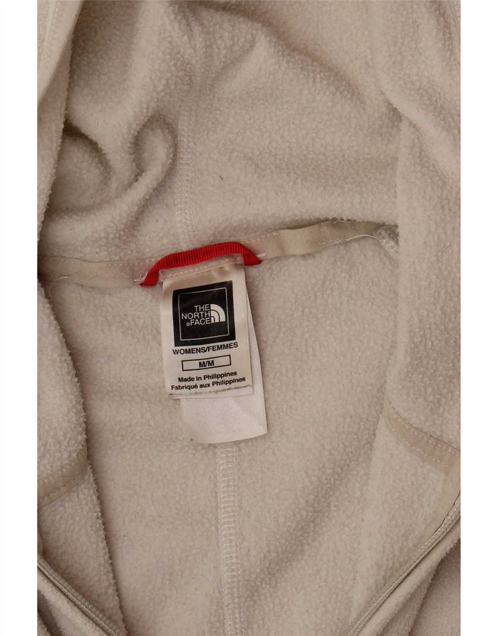 The North Face dame fleecejakke med hætte UK 12 Medium Beige Polyester