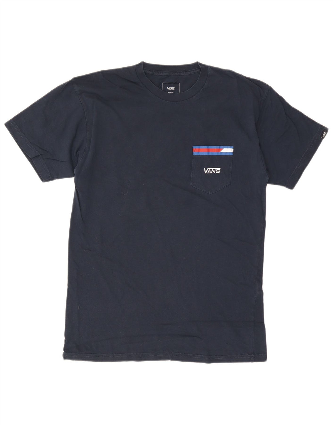 VANS Herre Classic Fit T-Shirt Top Medium Marineblå Bomuld