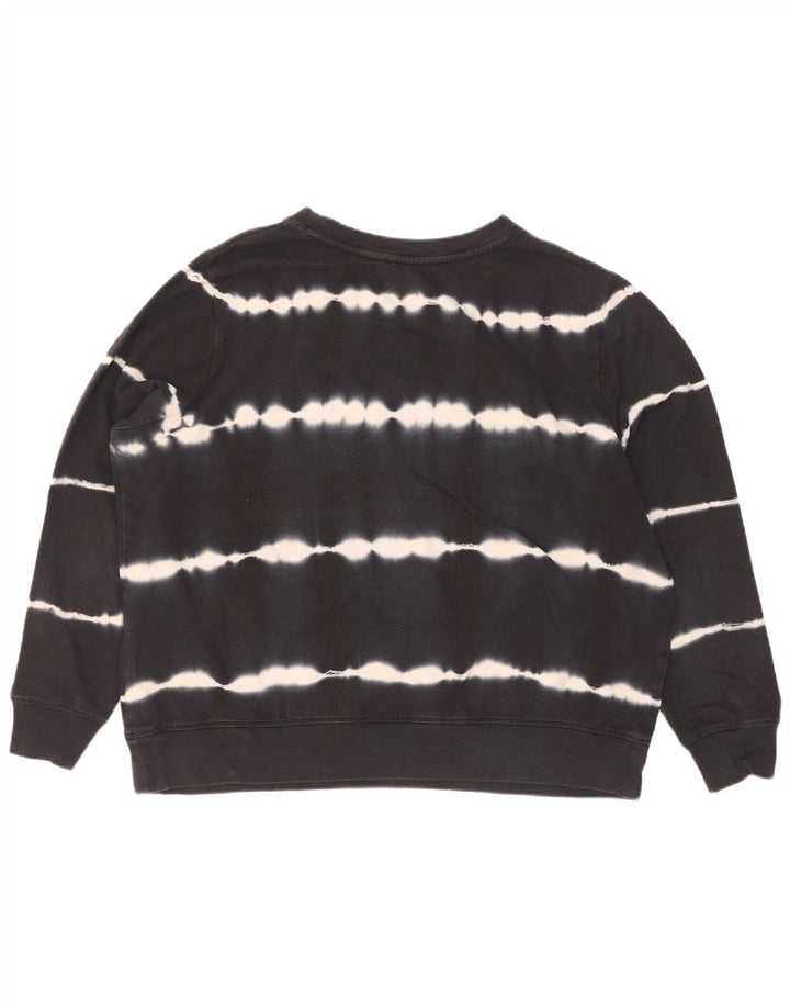 Marks & Spencer Dame Oversized Sweatshirt Jumper UK 18 XL Black Tie Dye