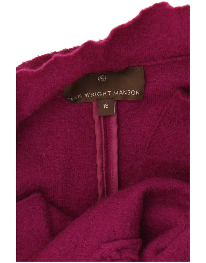 Fenn Wright Manson Dame 2 Button Blazer Jacket UK 16 Large Pink Floral