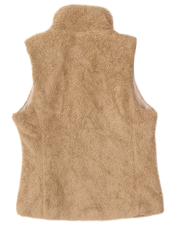 Patagonia Dame Fleece Gilet UK 10 Small Beige Polyester