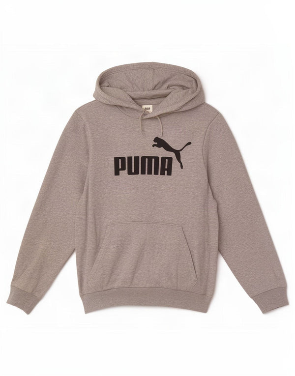 Puma Dame Loose Fit Grafisk Hoodie Jumper UK 18 XL Grå Bomuld