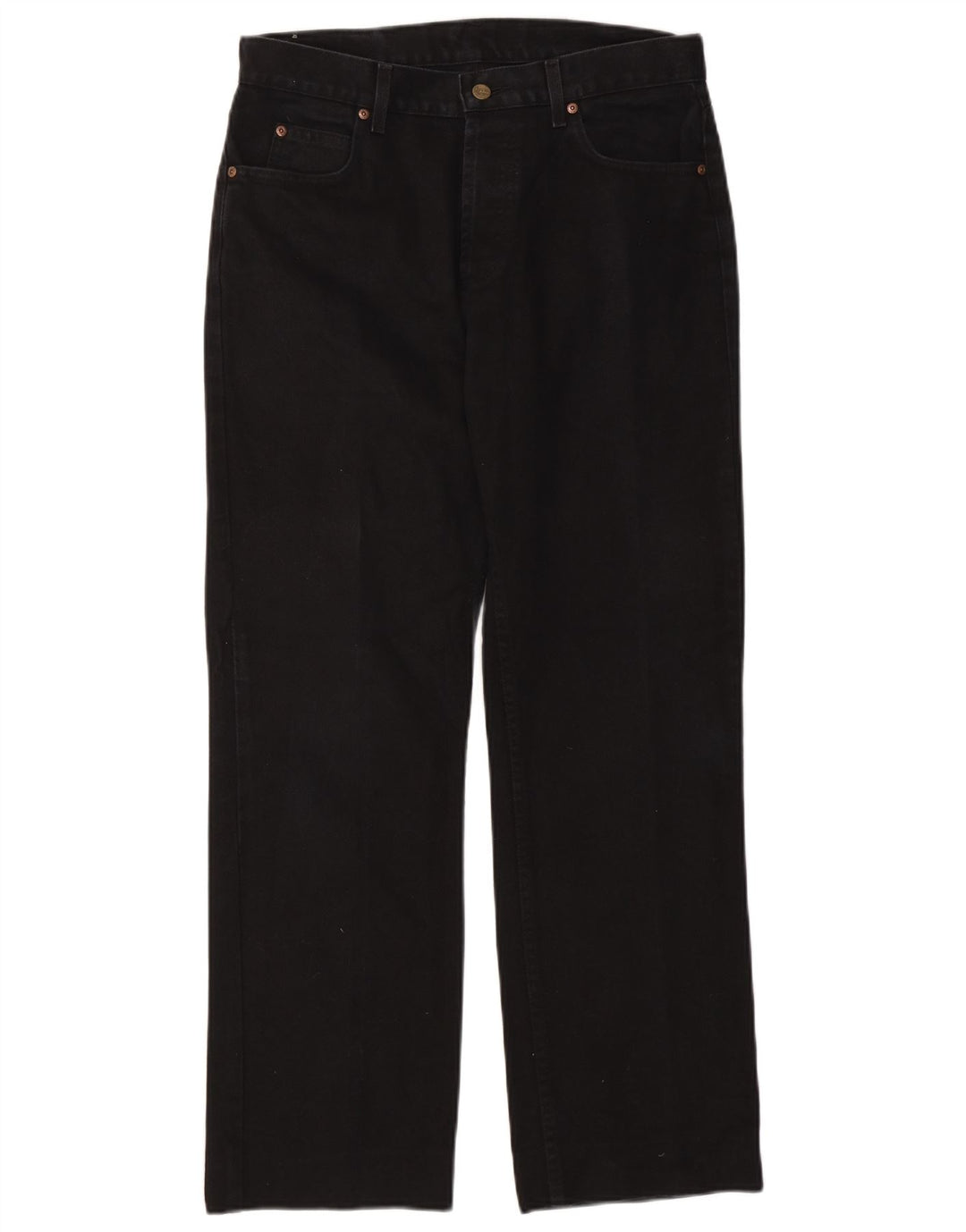 Lee Straight Jeans til mænd W33 L30 Sort bomuld