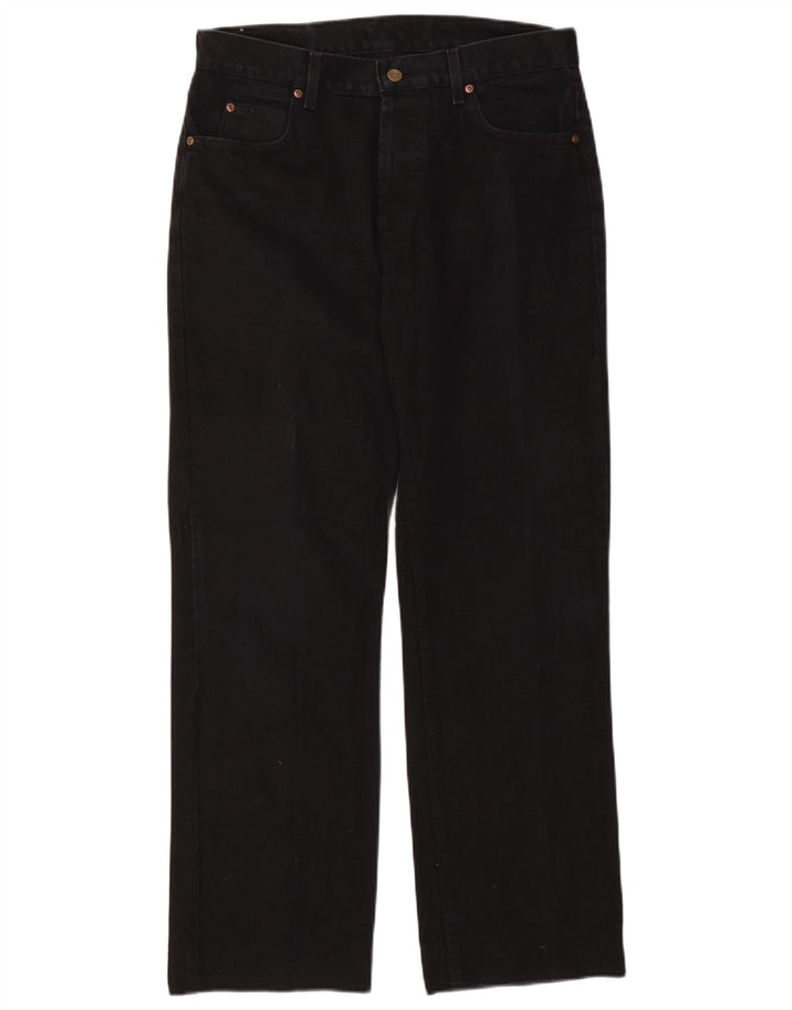 Lee Straight Jeans til mænd W33 L30 Sort bomuld