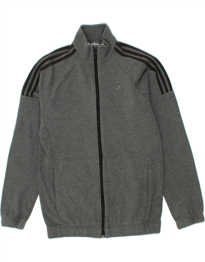 ADIDAS Mens Tracksuit Top Jacket UK 38/40 Medium Grey Cotton Vintage Adidas and Second-Hand Adidas from Messina Hembry 