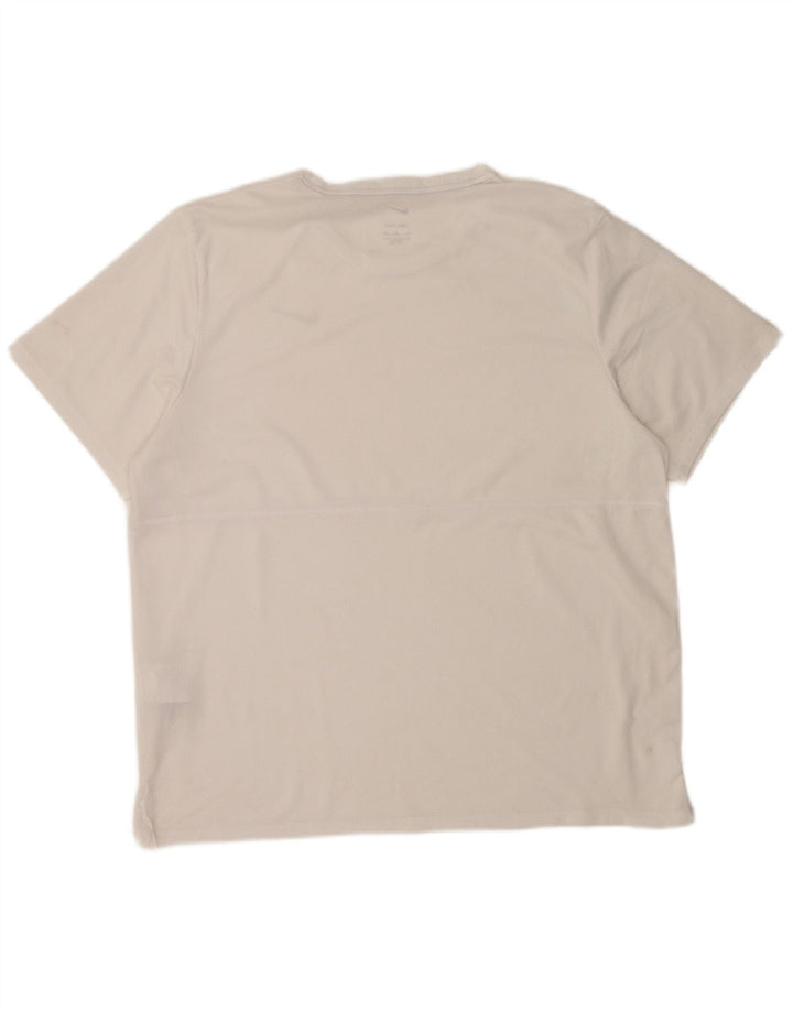 Nike Herre Dri Fit T-Shirt Top XL Hvid Polyester