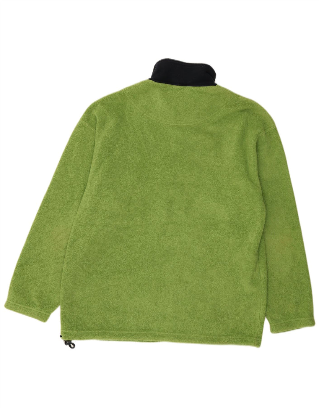 Marks & Spencer Fleece Jumper med lynlås til mænd Stor grøn farveblok