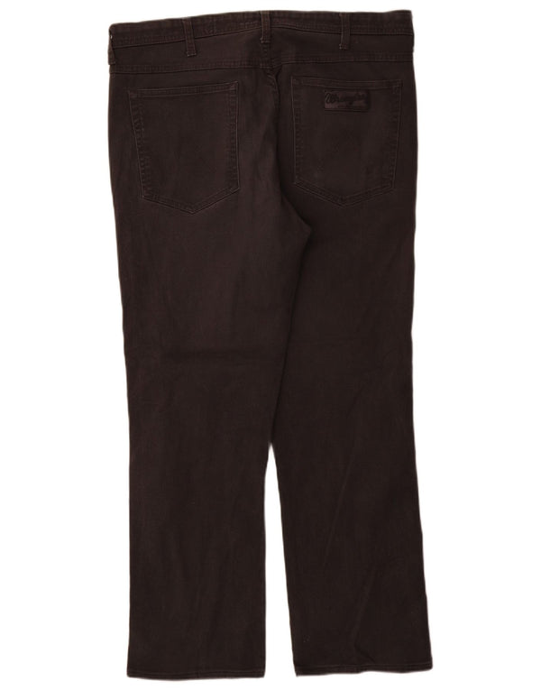 Wrangler Herre Arizona Stretch Straight Jeans W38 L31 Grå Bomuld