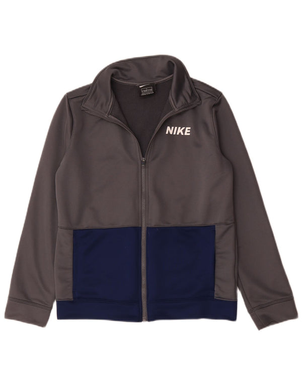 Nike Drenge Træningsdragt Topjakke 12-13 år Stor Grå Colourblock Polyester