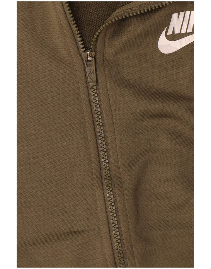Nike træningsdragt topjakke til drenge 13-14 år XL Khaki Colourblock Polyester