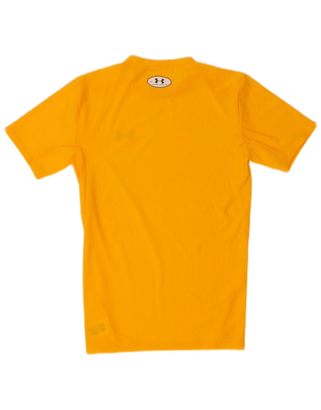 Under Armour Herre Heat Gear T-Shirt Top Stor Gul Polyester