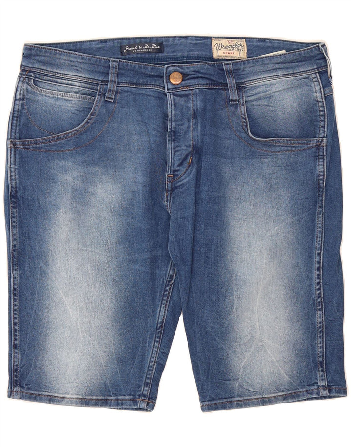 WRANGLER Mens Crank Denim Shorts W36 Large Blue Cotton Vintage Wrangler and Second-Hand Wrangler from Messina Hembry 