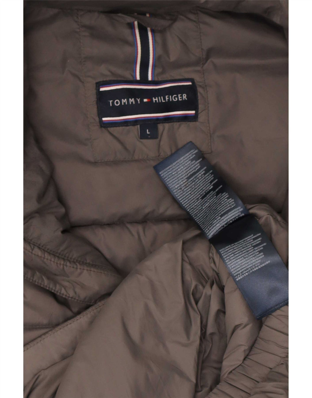 Tommy Hilfiger Herre Polstret Jakke UK 40 Stor Grå Nylon